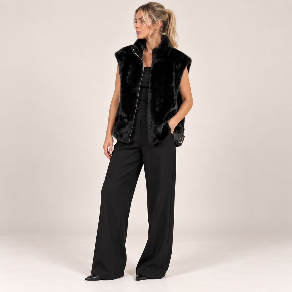 Faux Fur Zip Vest