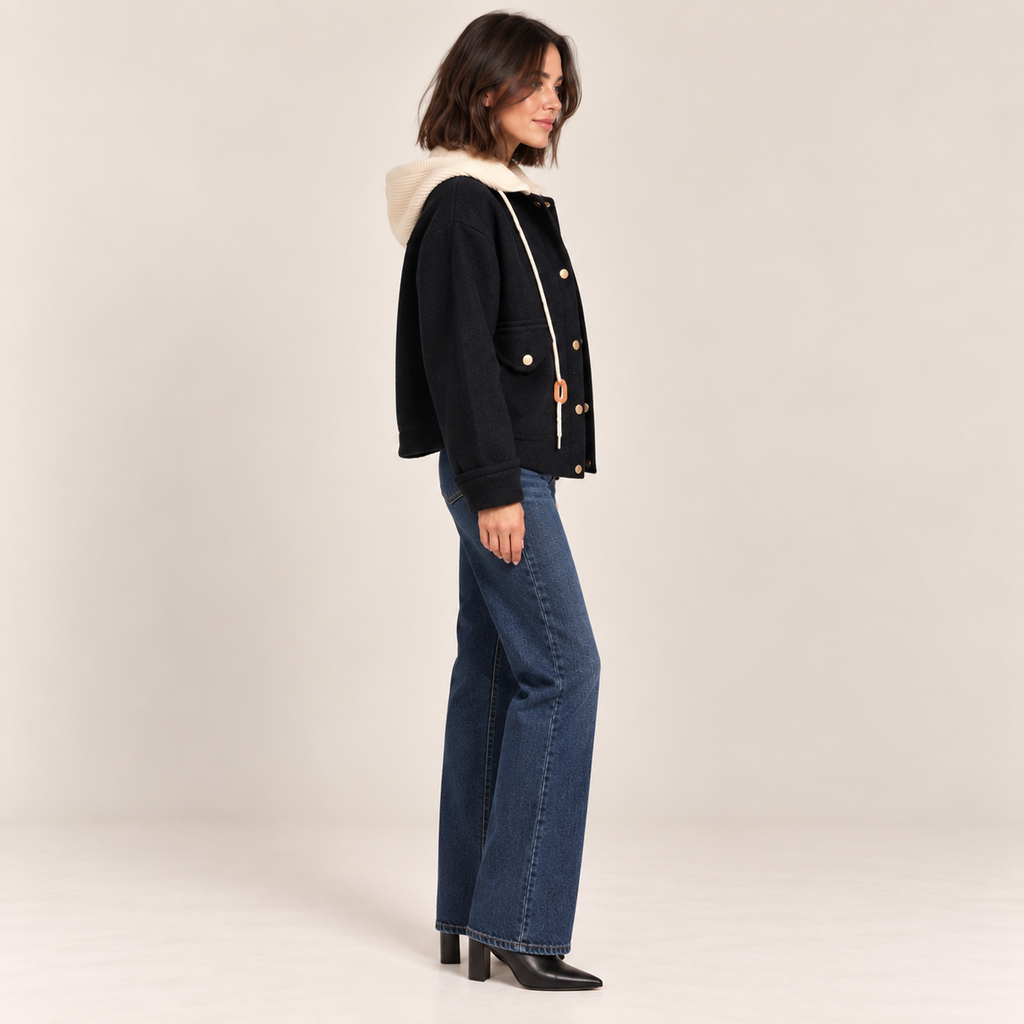 Hooded Zip-Up Utility Jacket