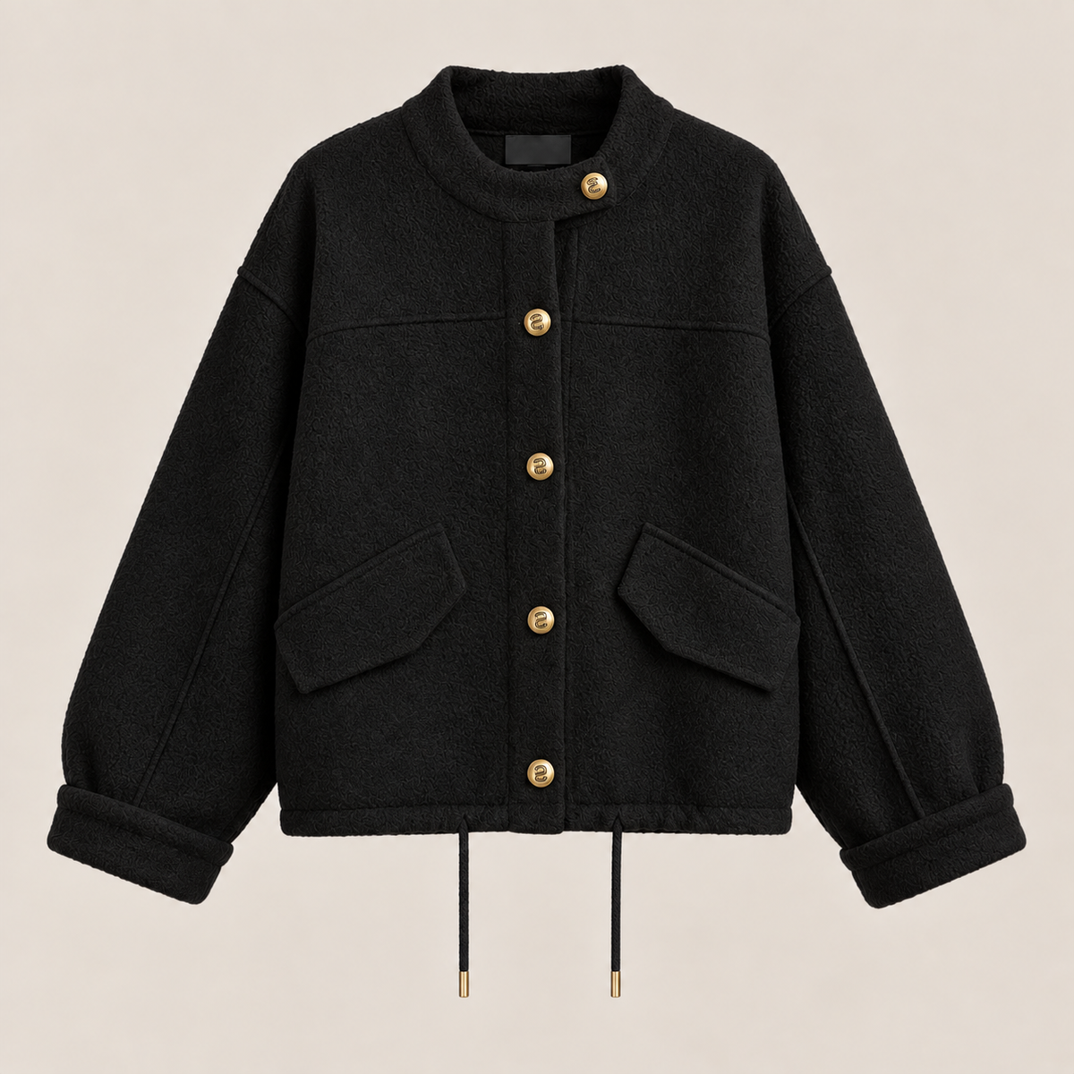 Gold Button Boxy Jacket