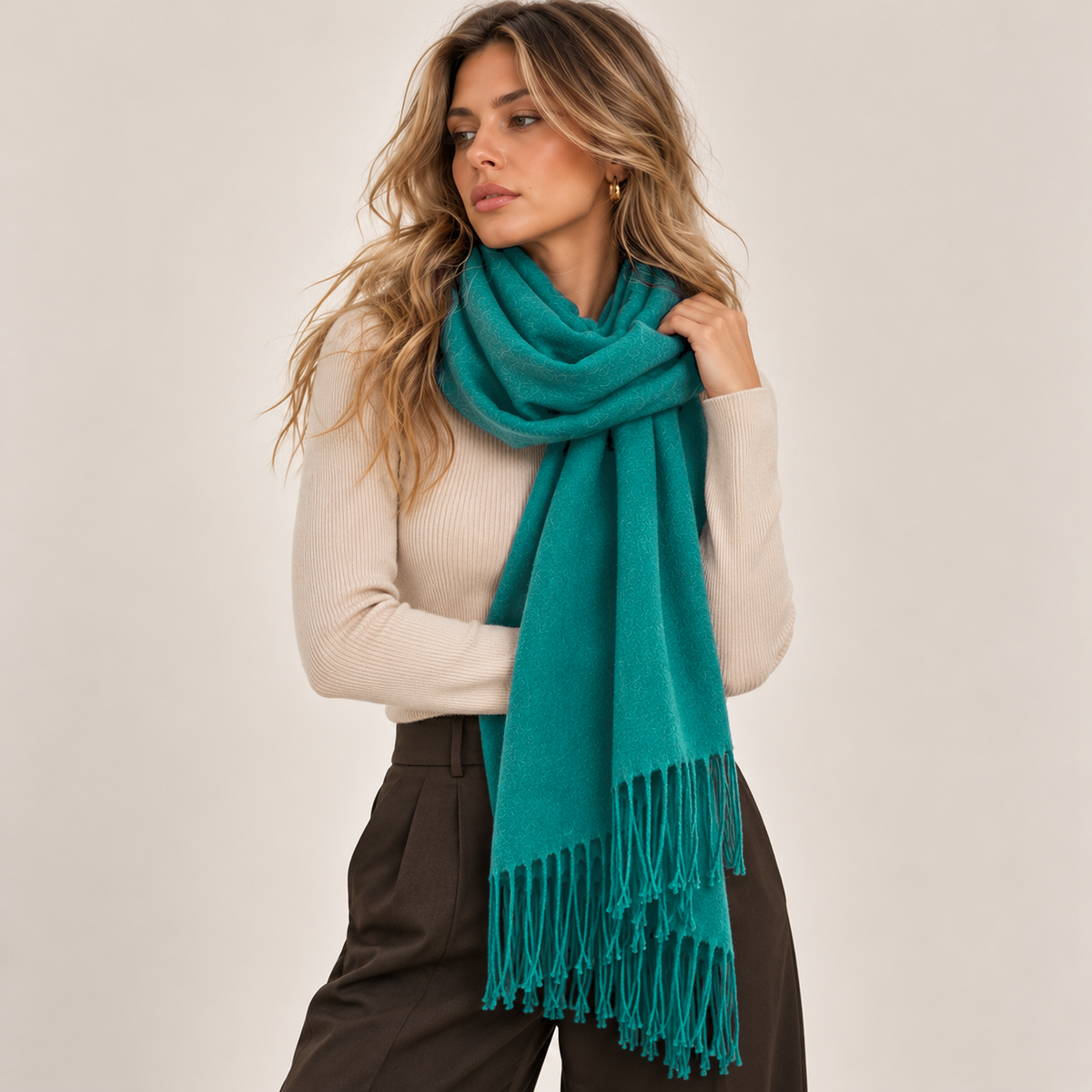 Classic Fringed Winter Scarf