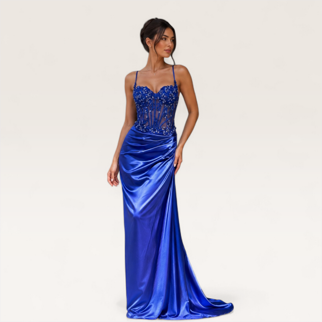 Luxe Satin Corset Gown