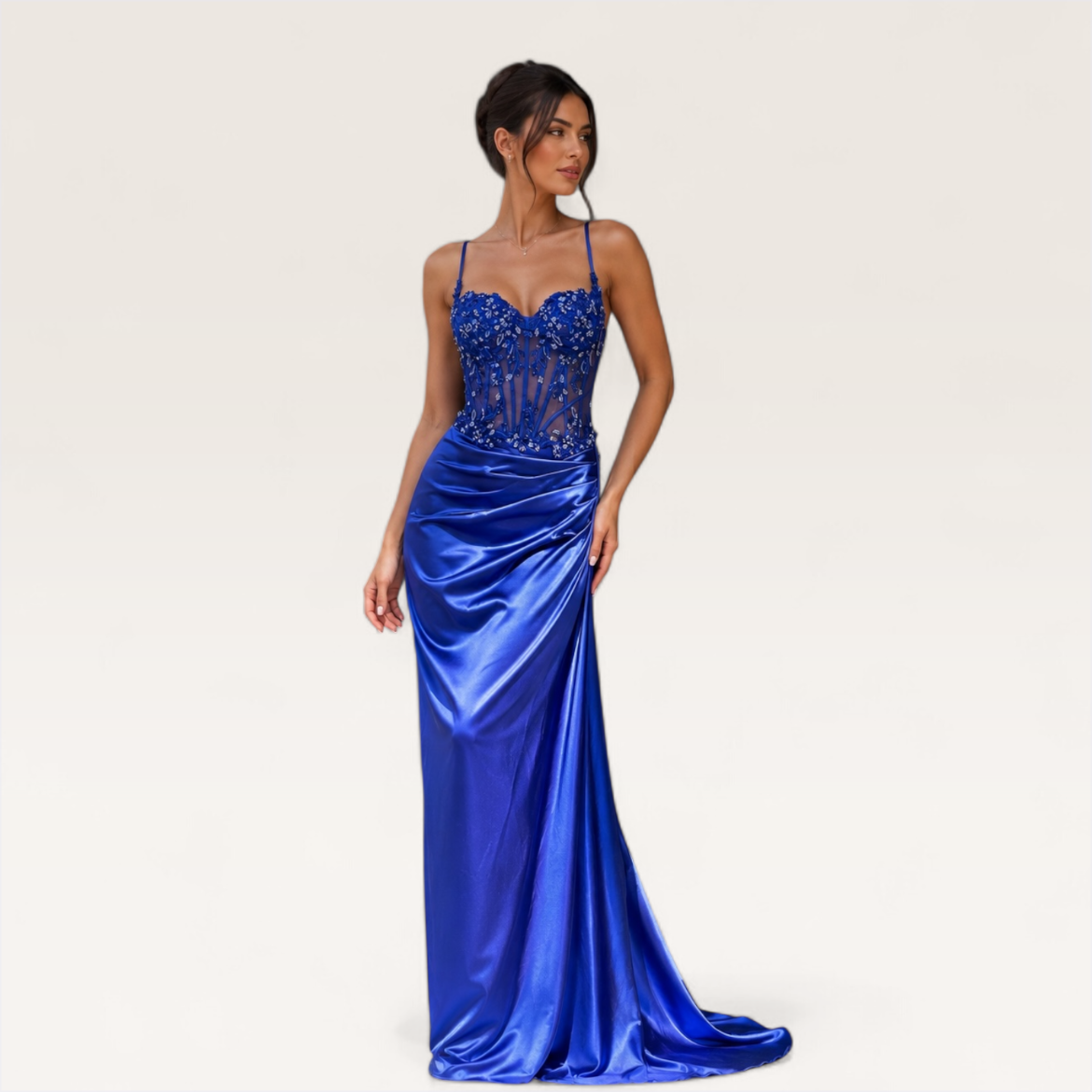 Luxe Satin Corset Gown