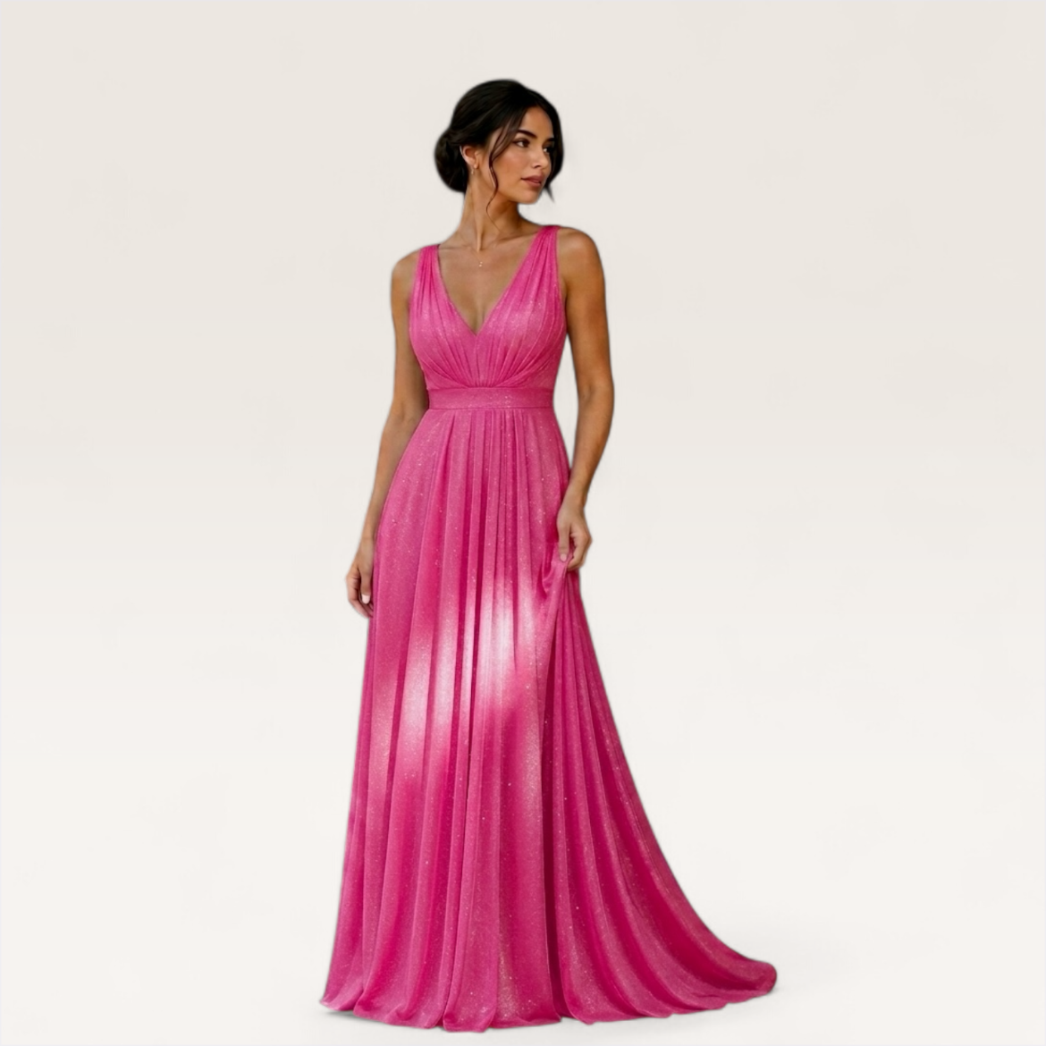 Shimmer Flow Maxi Dress