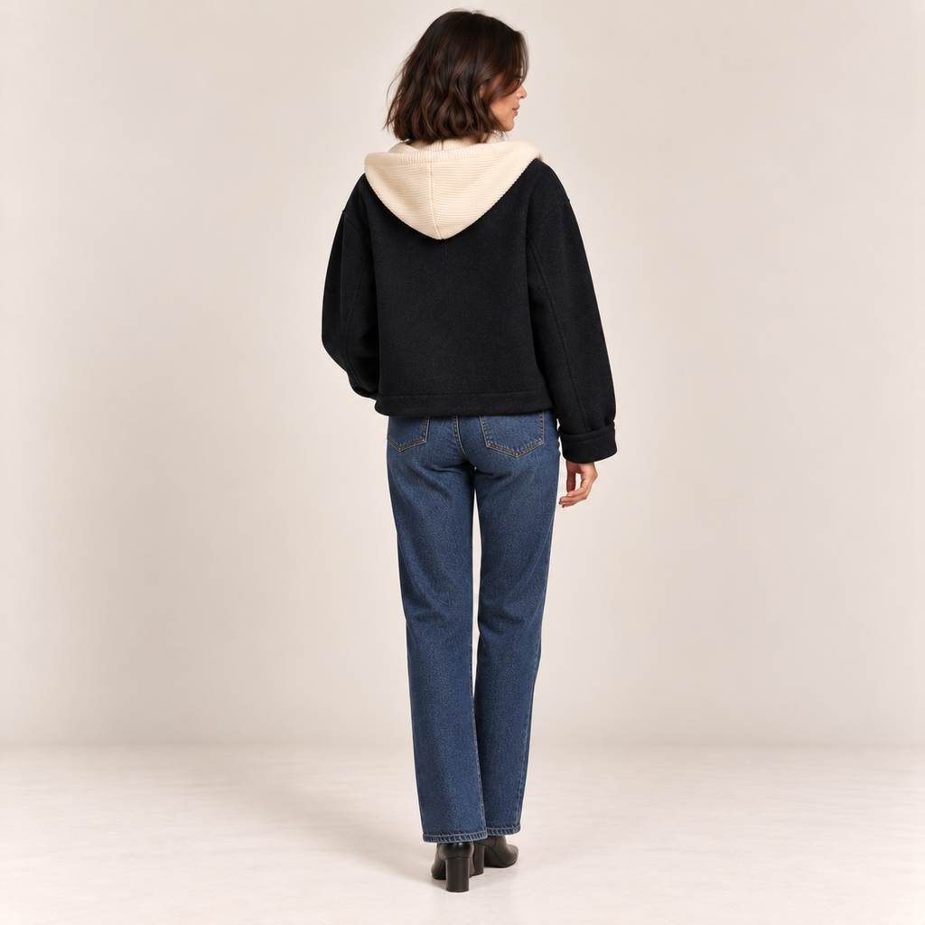 Hooded Zip-Up Utility Jacket