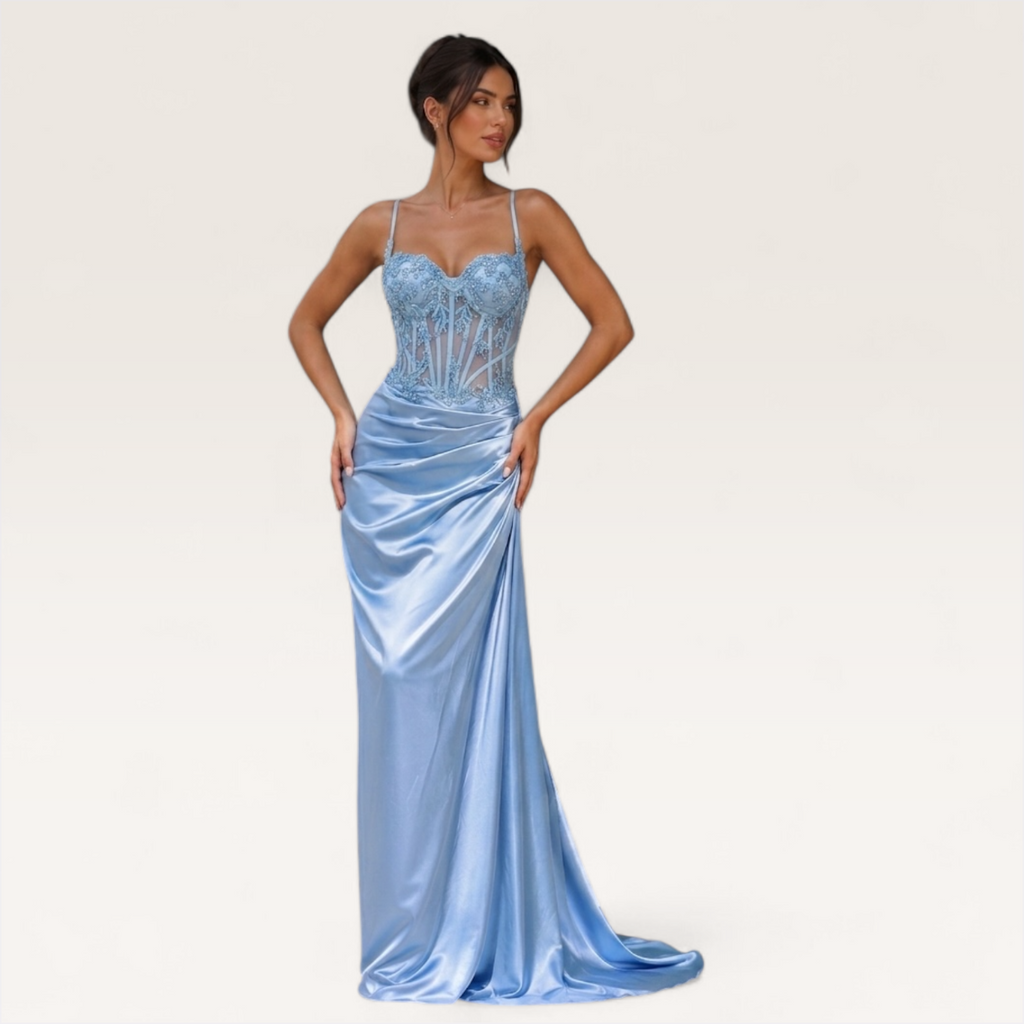 Luxe Satin Corset Gown