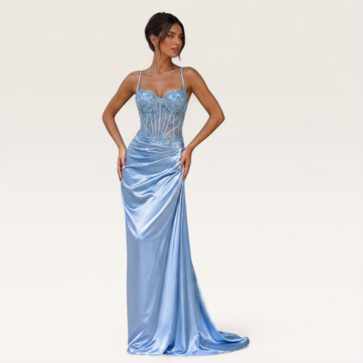 Luxe Satin Corset Gown