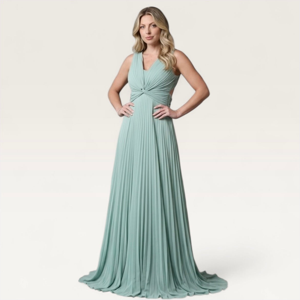 Gown With twisted front Knot