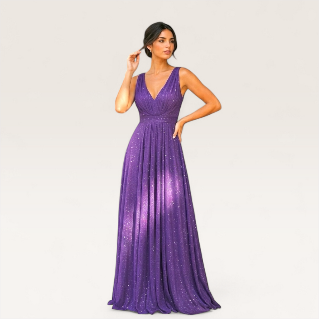 Shimmer Flow Maxi Dress