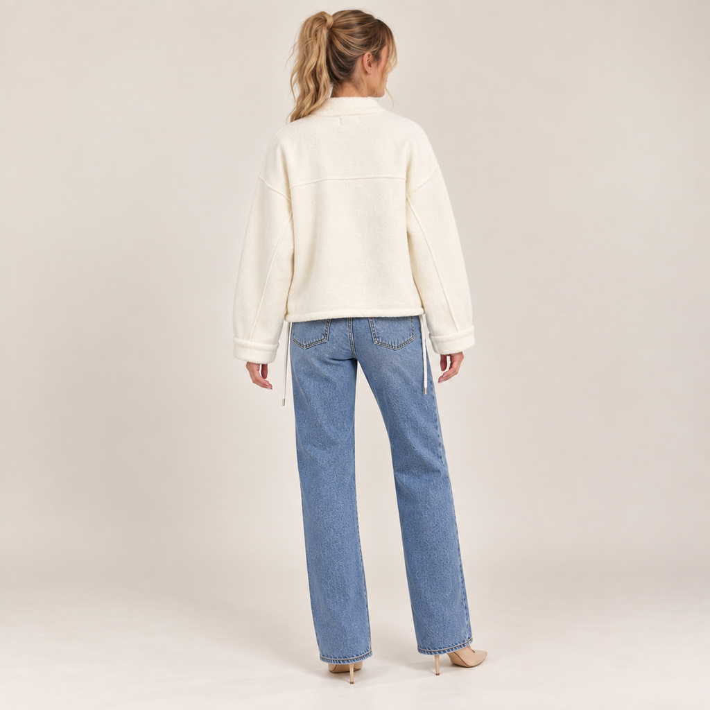 Gold Button Boxy Jacket