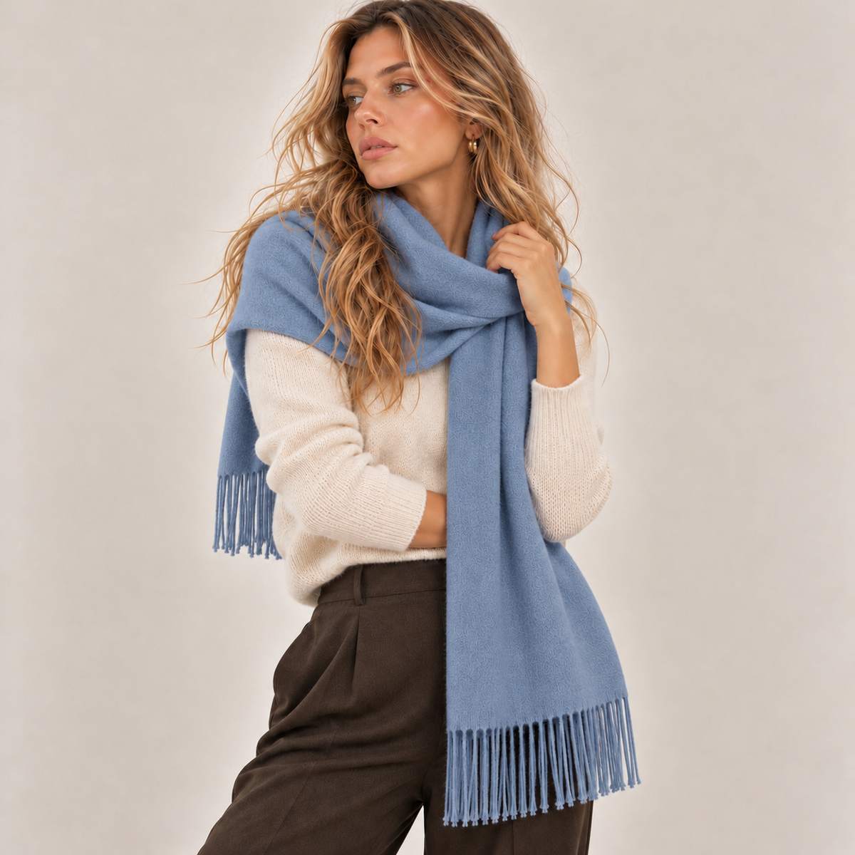 Classic Fringed Winter Scarf