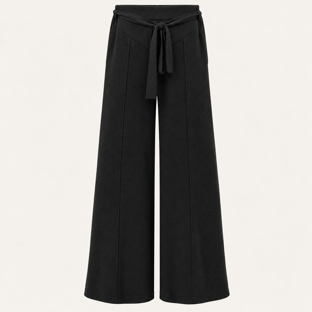 Wide-Leg Tie-Waist Pants