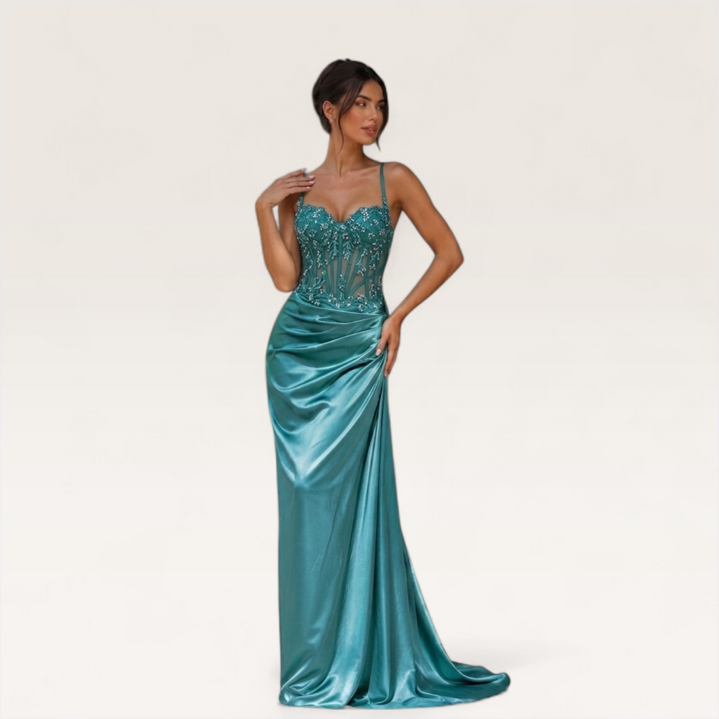 Luxe Satin Corset Gown