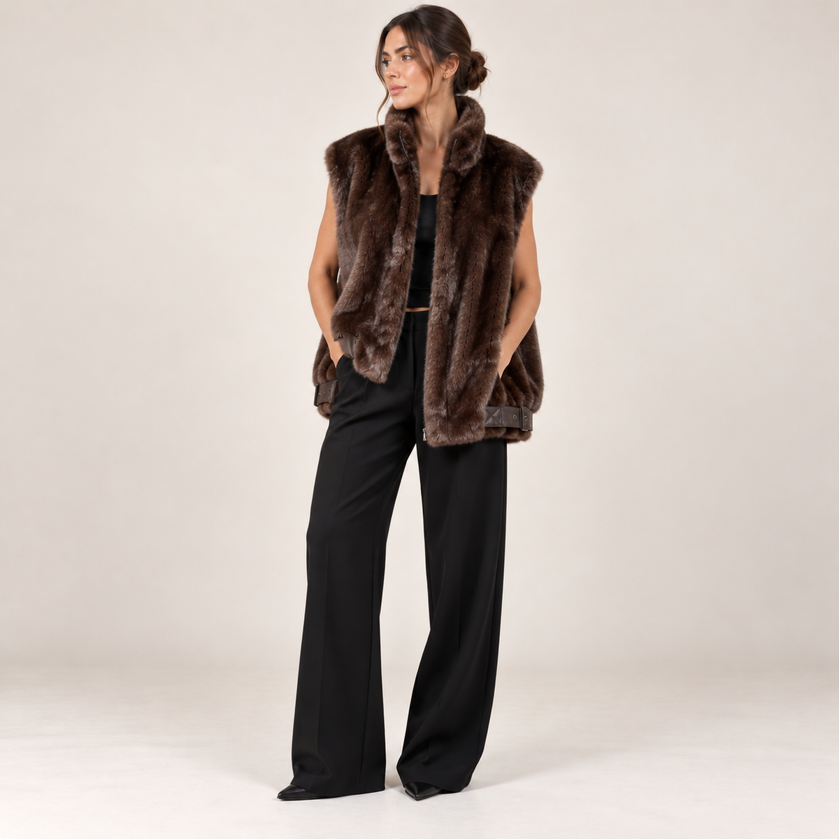 Faux Fur Zip Vest