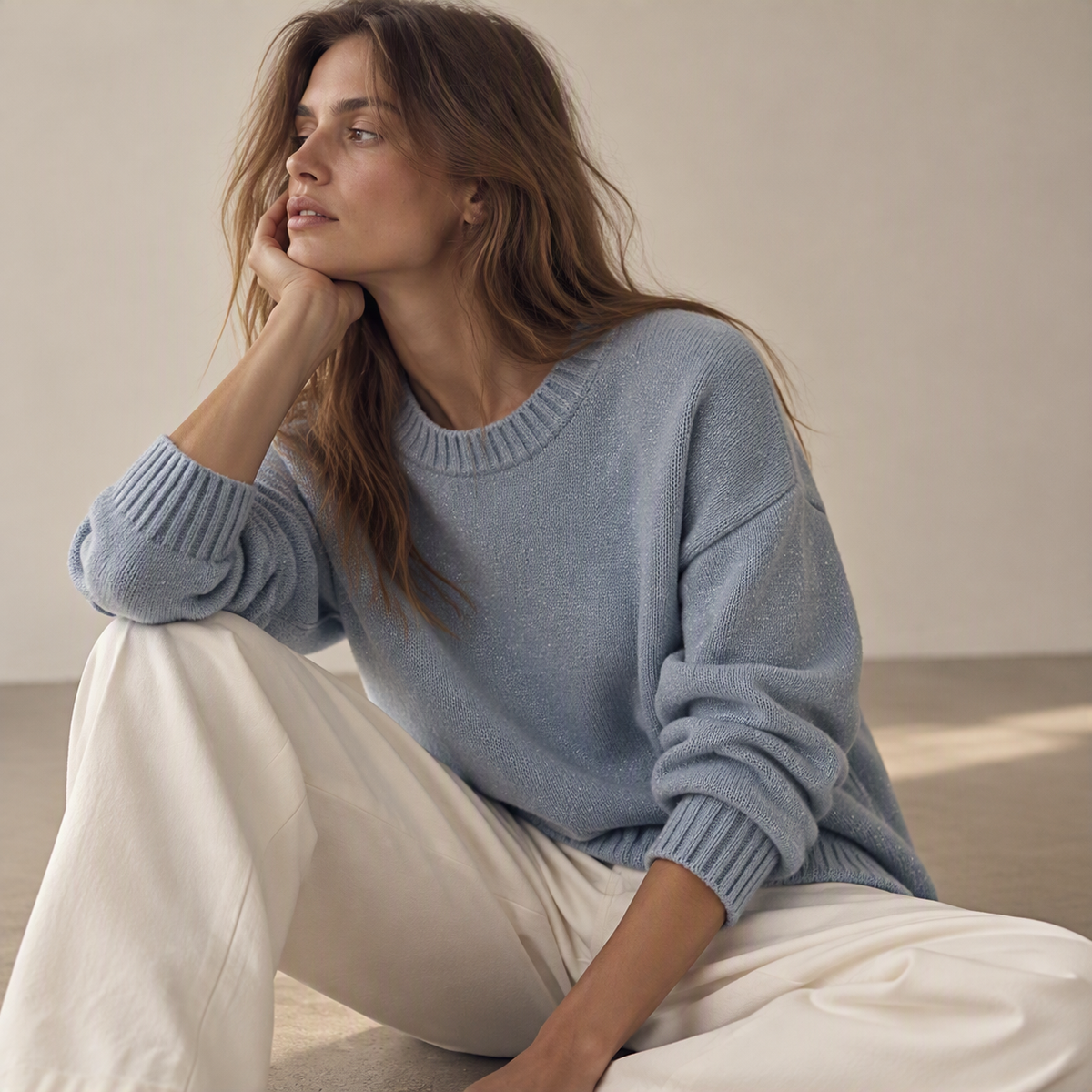 Sparkle Knit Crew Neck Sweater