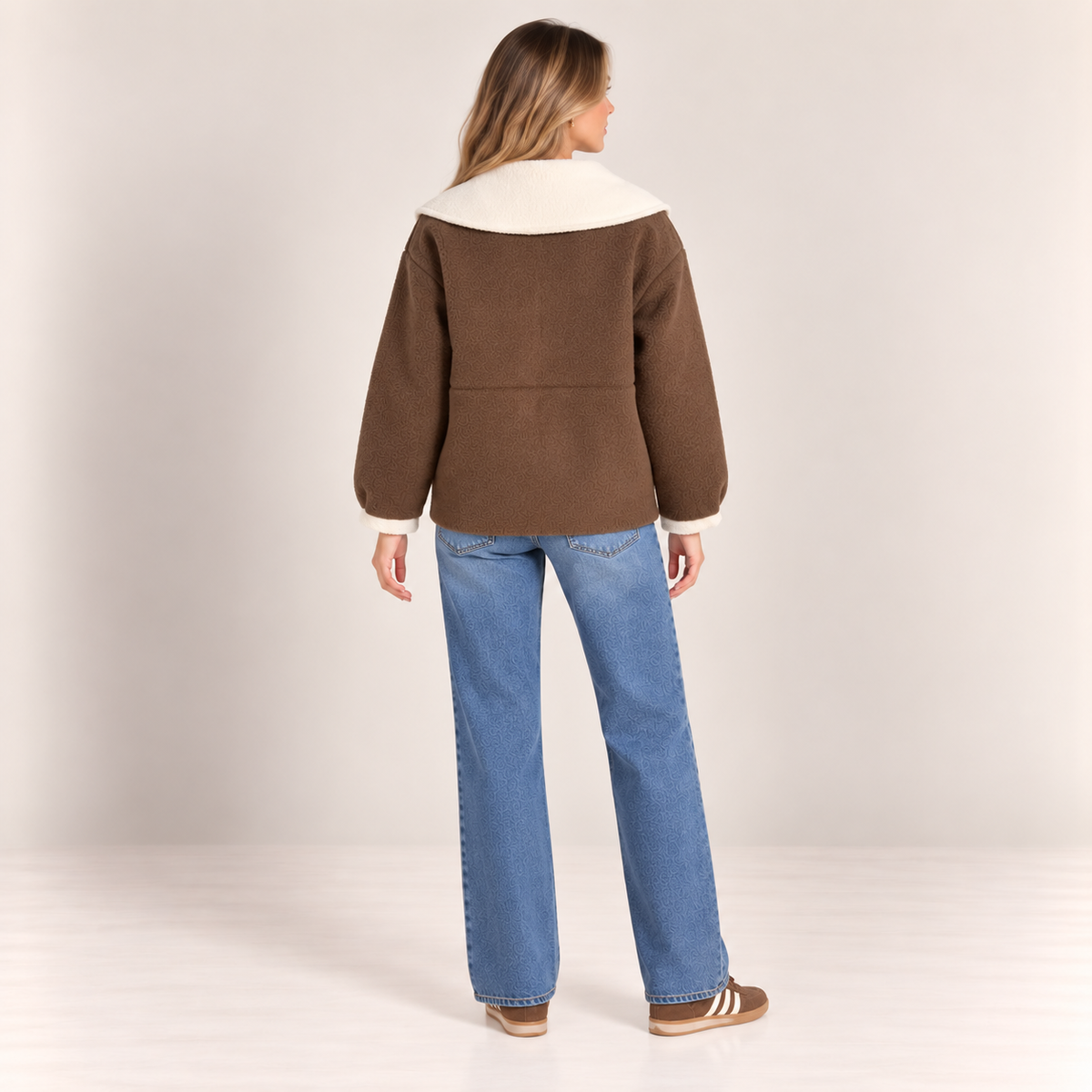 Contrast Collar Toggle Jacket