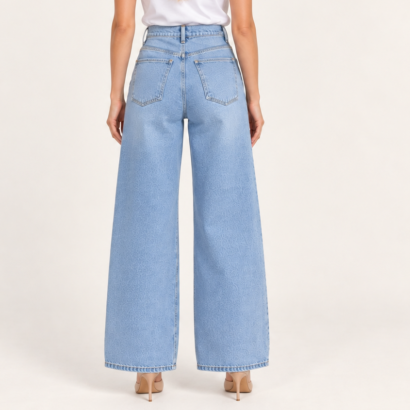 Light Wash High-Waist Jeans