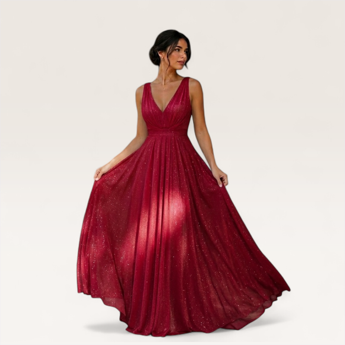 Shimmer Flow Maxi Dress