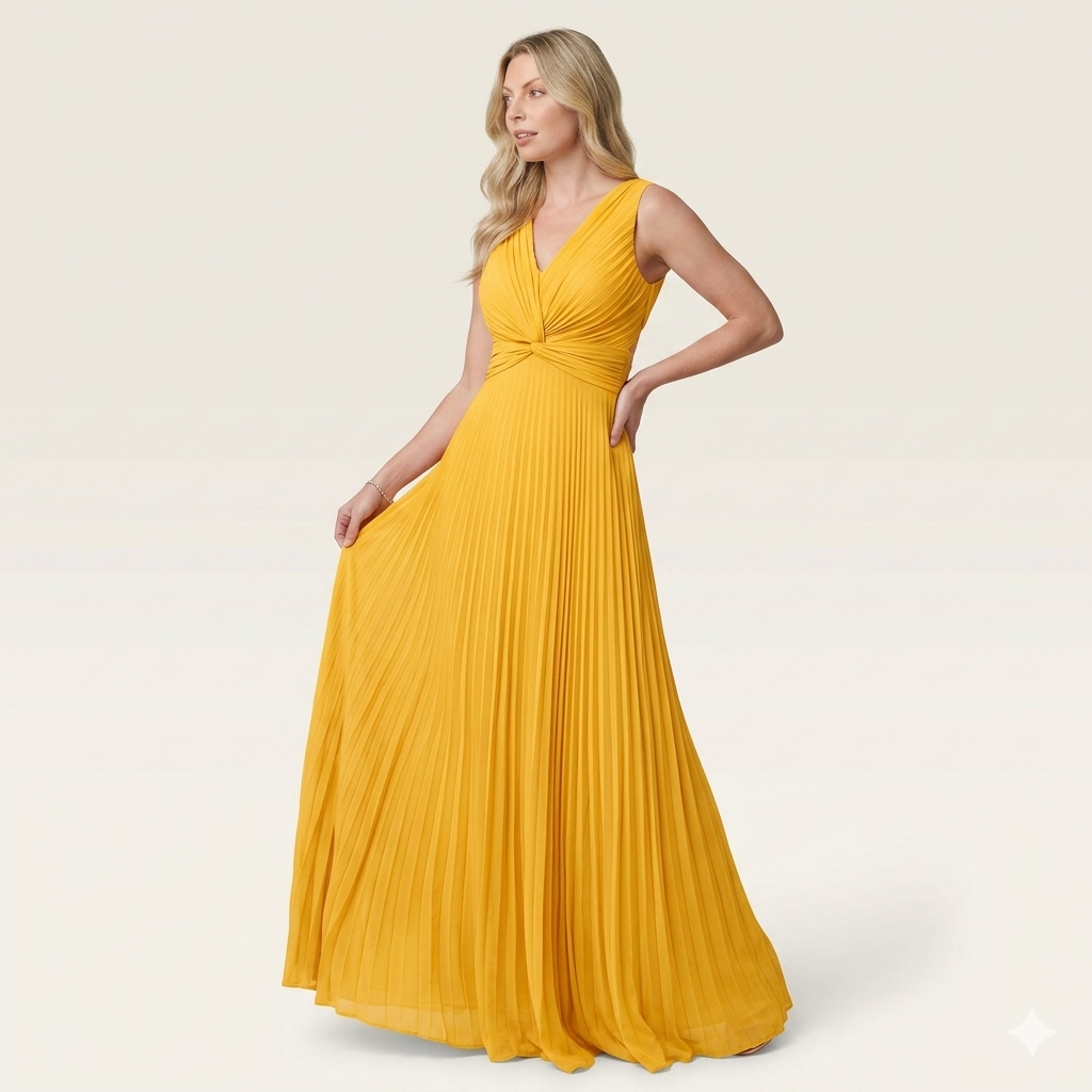 Gown With twisted front Knot