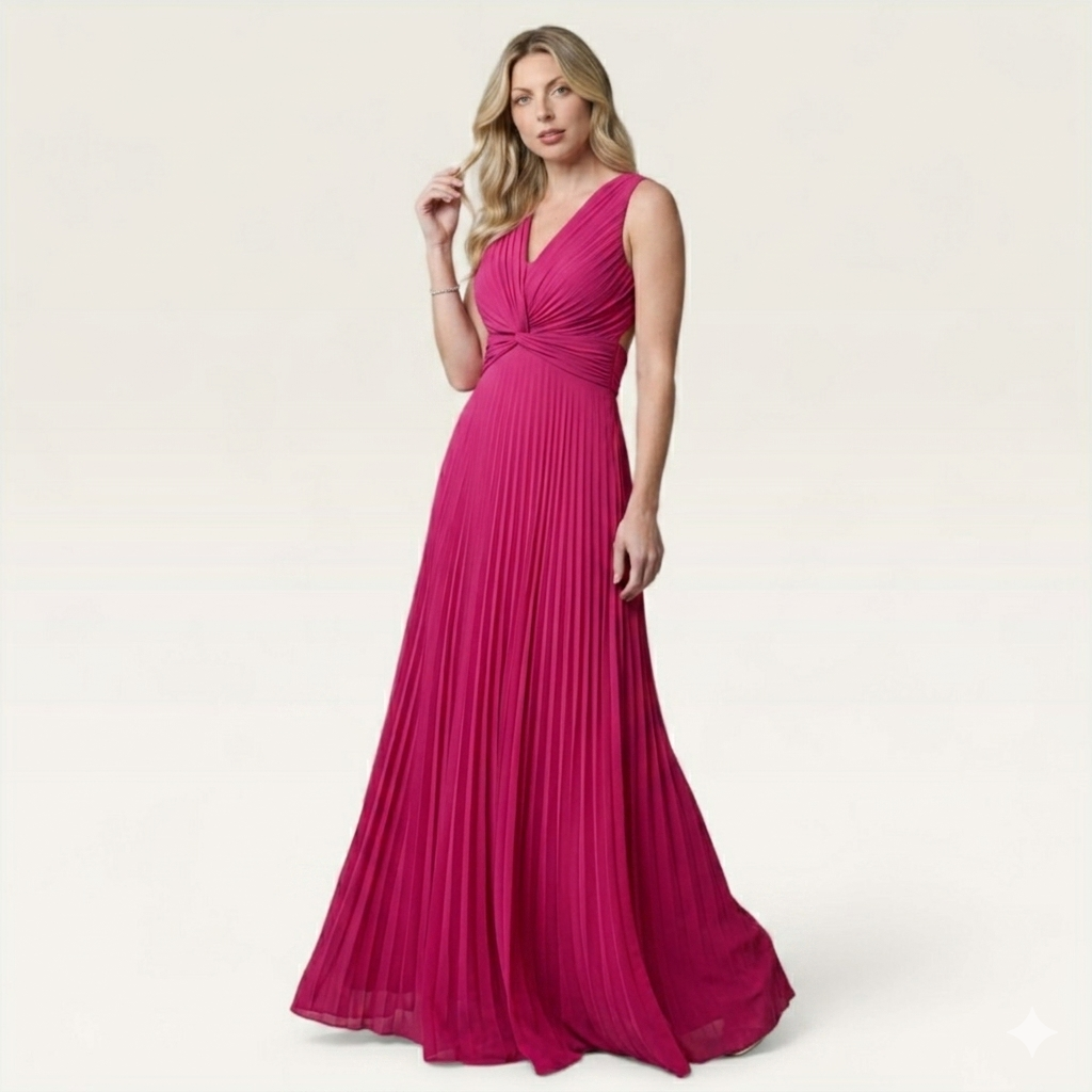 Gown With twisted front Knot