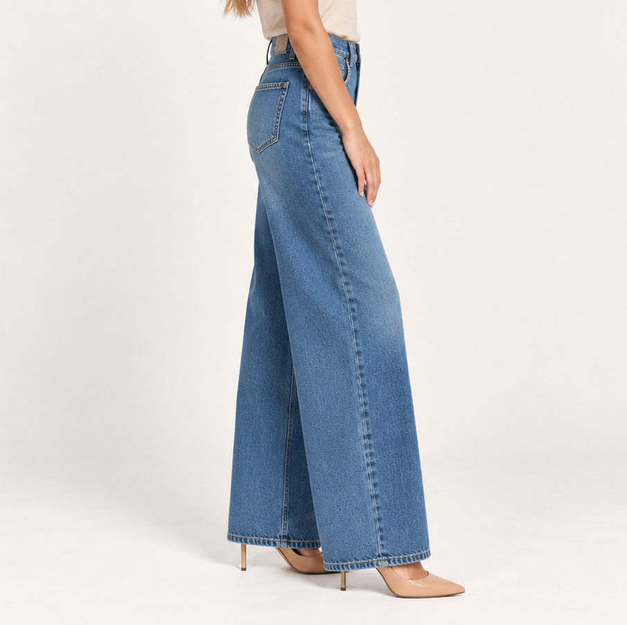 Dark Blue Straight-Leg Jeans