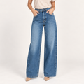 Dark Blue Straight-Leg Jeans