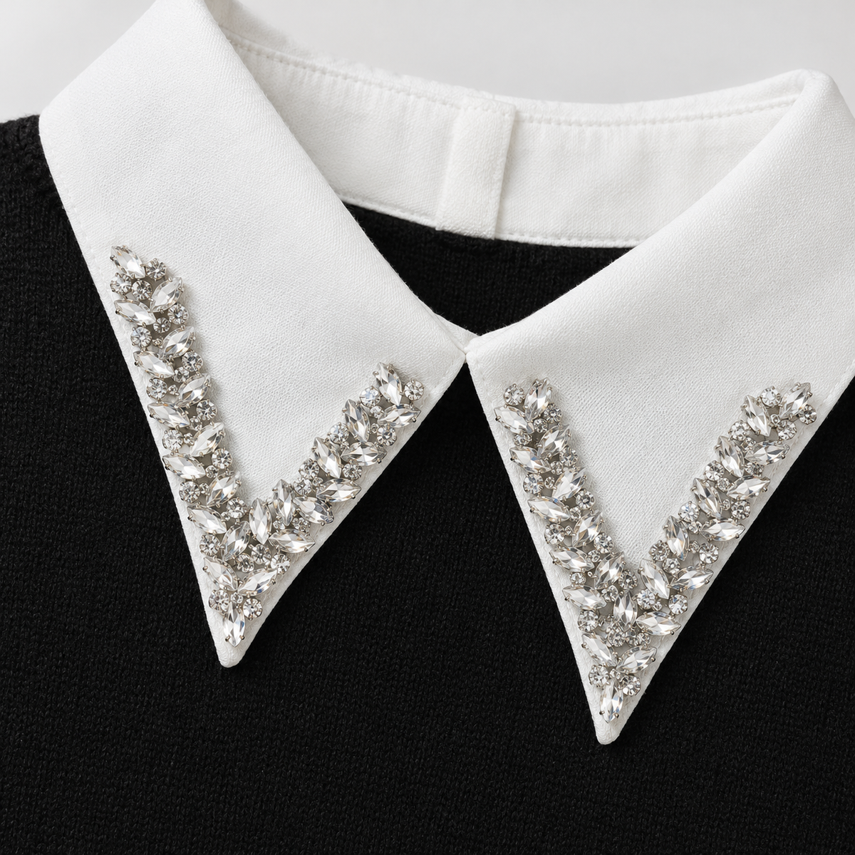 Embellished Collar Knit Sweater