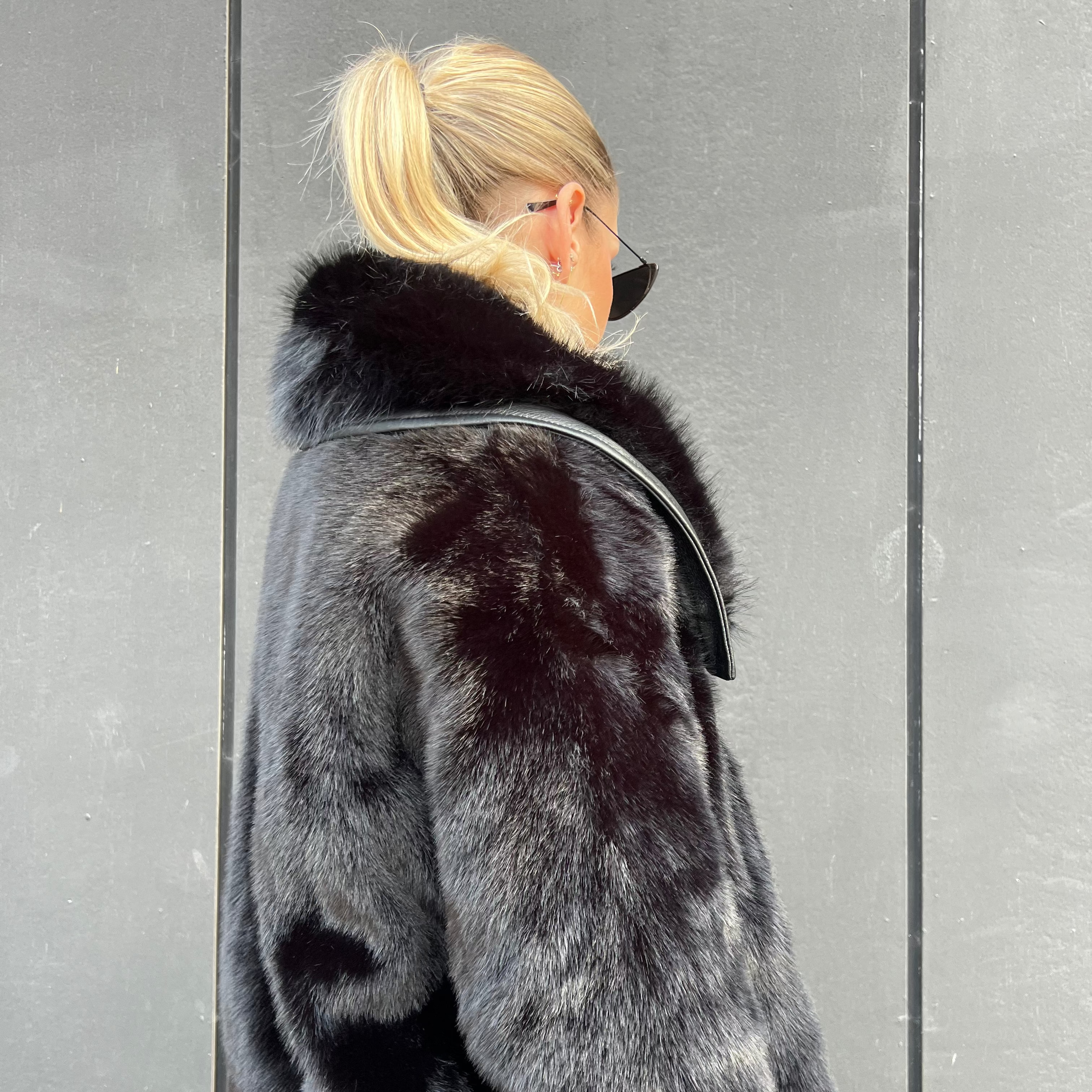 Faux fur buckle jacket
