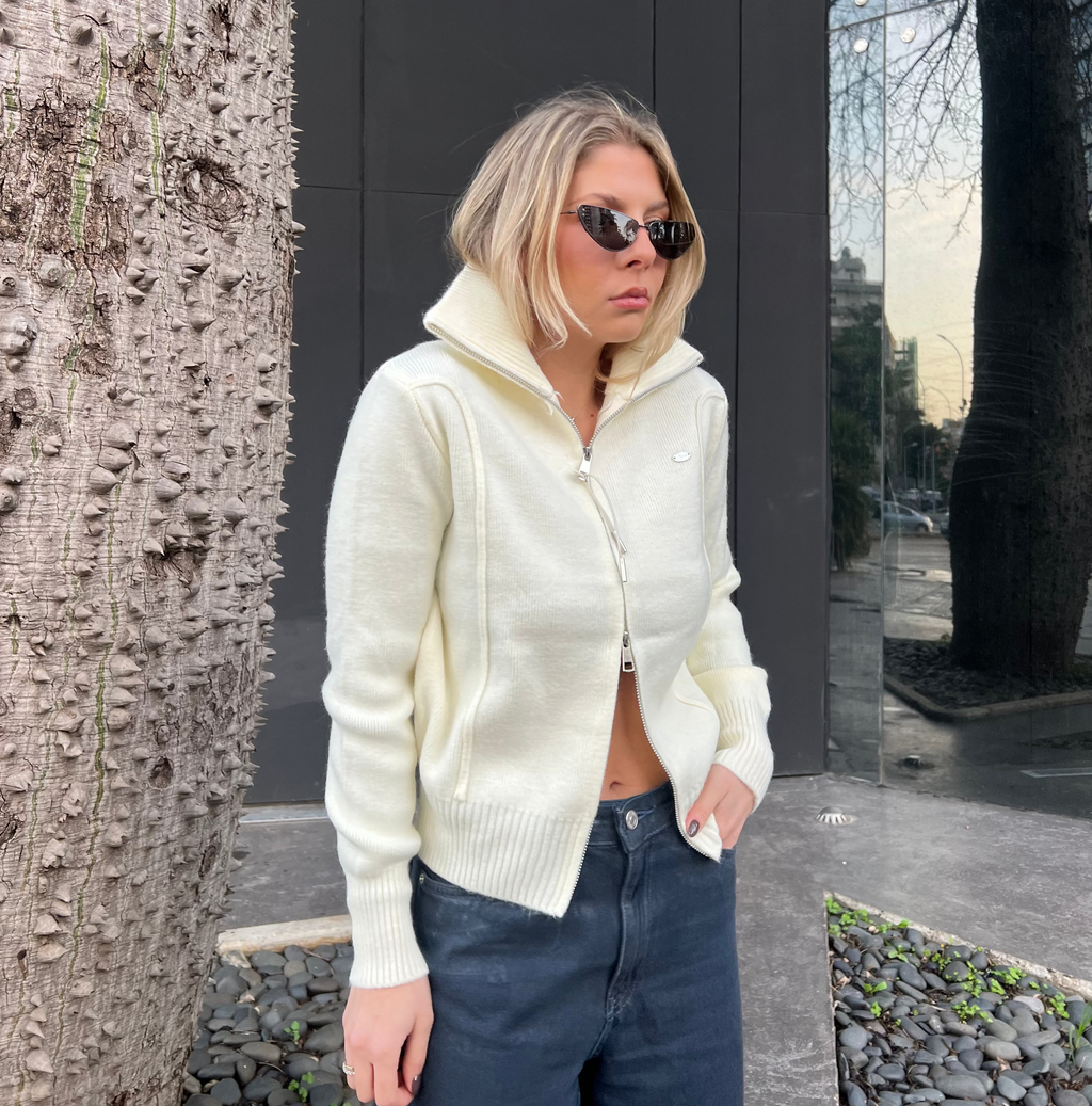 Double zipper sweater