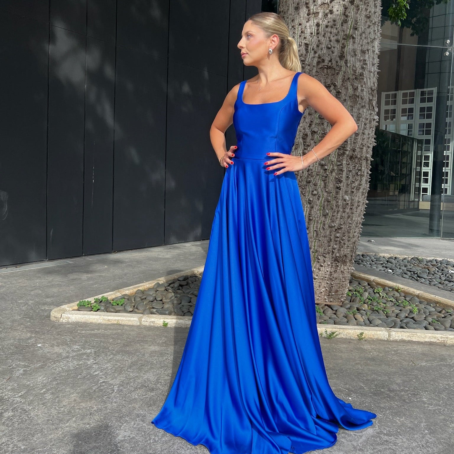 Classic silk evening dress