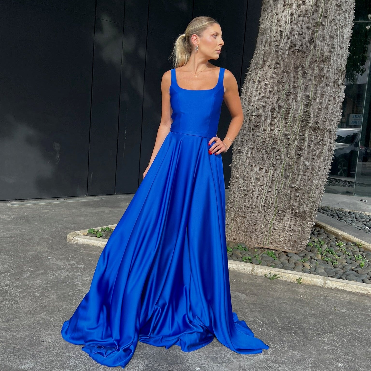 Classic silk evening dress