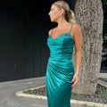 Satin Green Gown