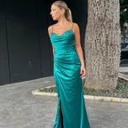 Satin Green Gown