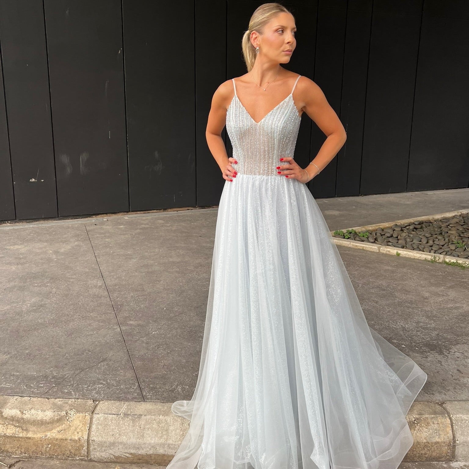 Shiny princess cut dress