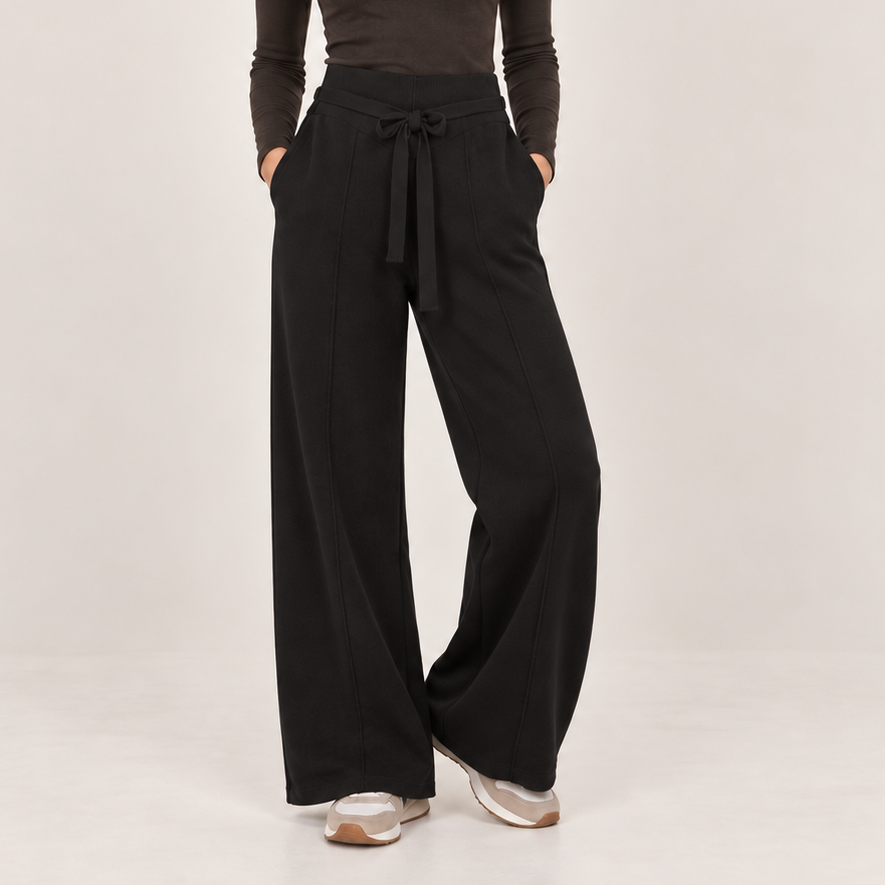 Wide-Leg Tie-Waist Pants