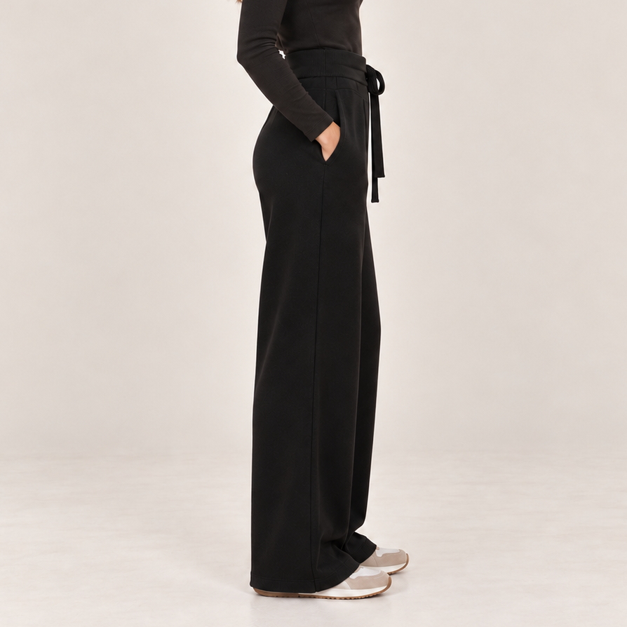 Wide-Leg Tie-Waist Pants