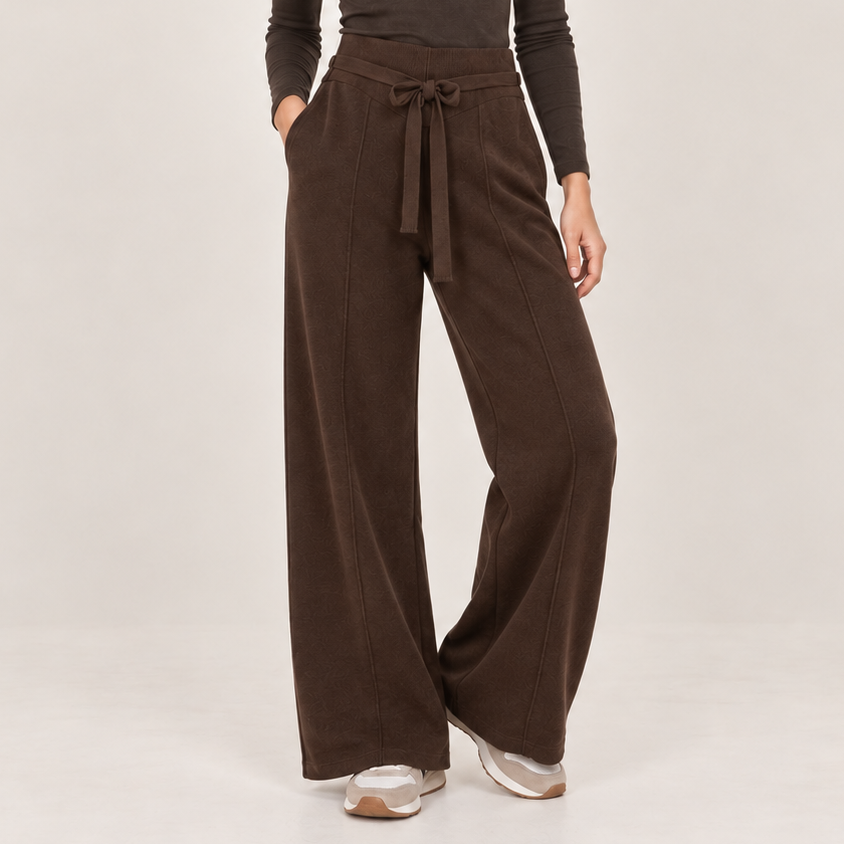 Wide-Leg Tie-Waist Pants