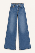 Mid-Blue Extra Wide-Leg Jeans