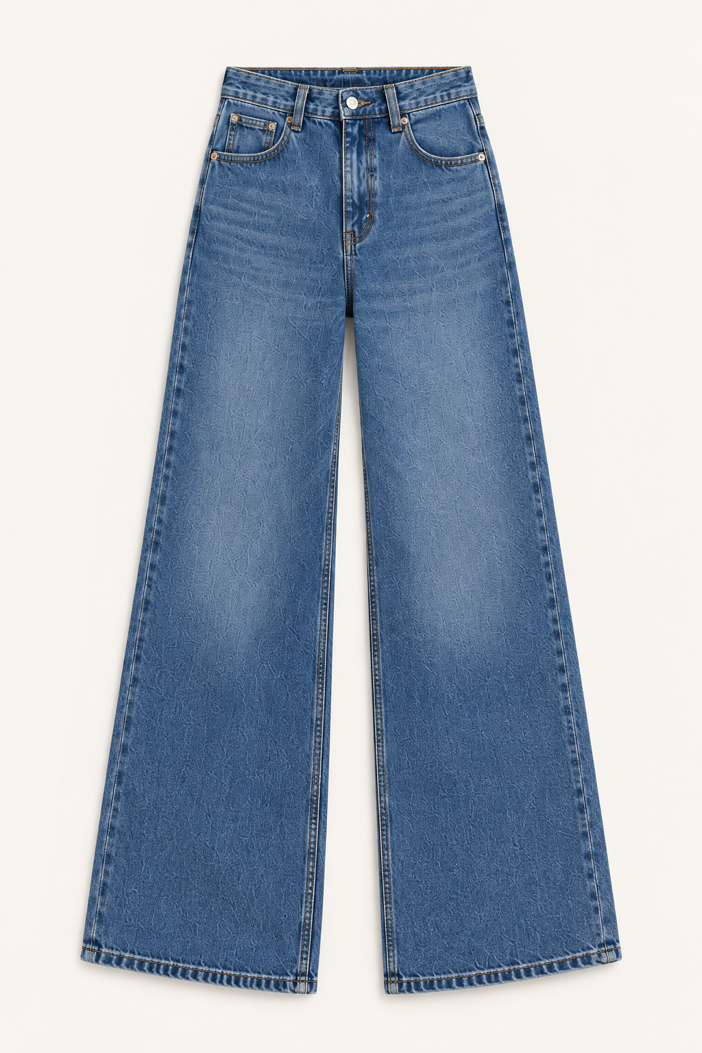 Mid-Blue Extra Wide-Leg Jeans
