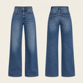 Flap Pocket Wide-Leg Jeans, product view