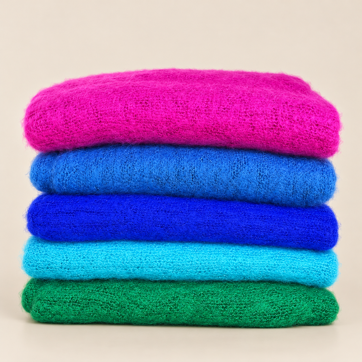 Fuzzy Ribbed Knit Scarf in all colors